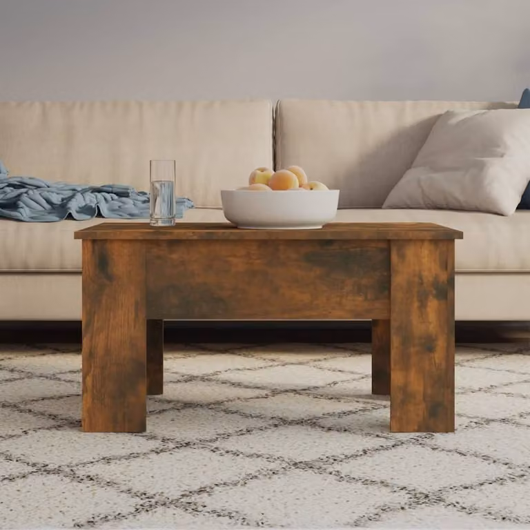 vidaXL Tavolino in rovere affumicato 79x49x41 cm in legno - Tavolino - Tavolini - Tavolino regolabile in altezza - Tavolino