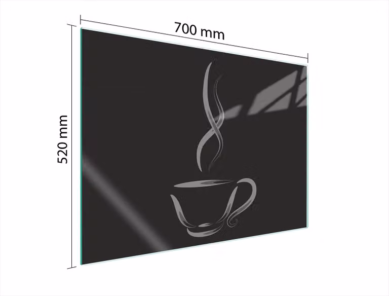 Piastra Di Protezione In Vetro Per Forno 70X52 Caffè