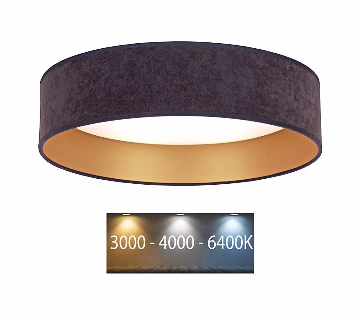 Brilagi - Plafoniera LED VELVET LED/12W/230V d. 30 cm 3000K/4000K/6400K grigio/oro