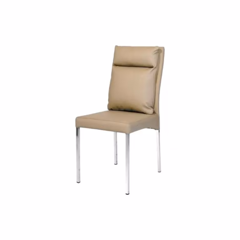 Set di 4 sedie moderne imbottite in ecopelle beige Mobili 2G L: 44 cm, P: 56 cm, H: 94,5 cm