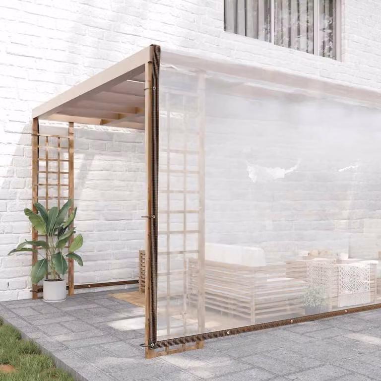 Telo trasparente con occhielli vidaXL in polietilene 10x10 m