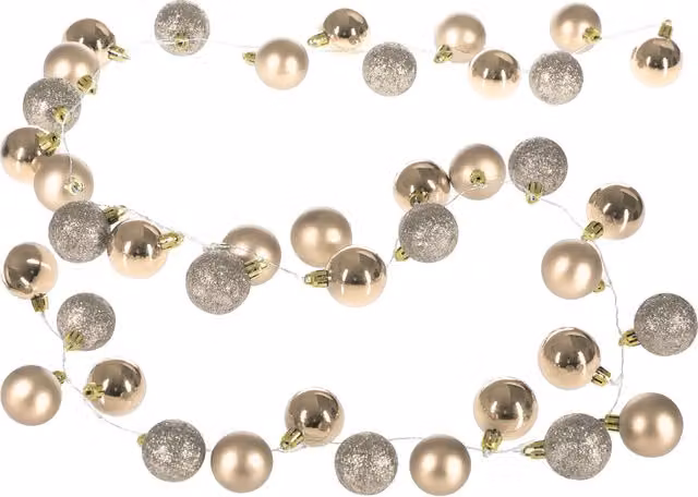 Catena di luci LED Casaria Warm White con Timer e Batteria, Colore Beige/Oro, Lunghezza: 40 cm