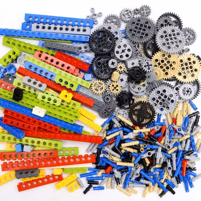 Elzusha - Set di componenti tecnici per l'edilizia - Assortimento di travi e elementi di collegamento