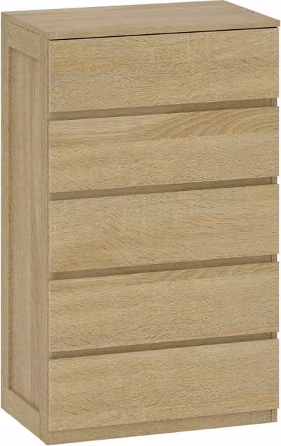 Cassettiera moderna Giordanoshop in legno e MDF color beige L/P/H: 60 x 39 x 100 cm