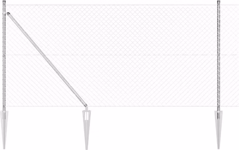 Recinzione in rete saldata con punte 10 x 1,4 m (L x H)