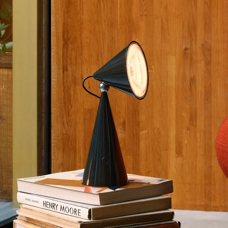 Tom Dixon Lampada da tavolo di design Pose Task Light, dimmerabile, Nero, Soggiorno / Sala da pranzo, Plastica, Design, Lampada da tavolo