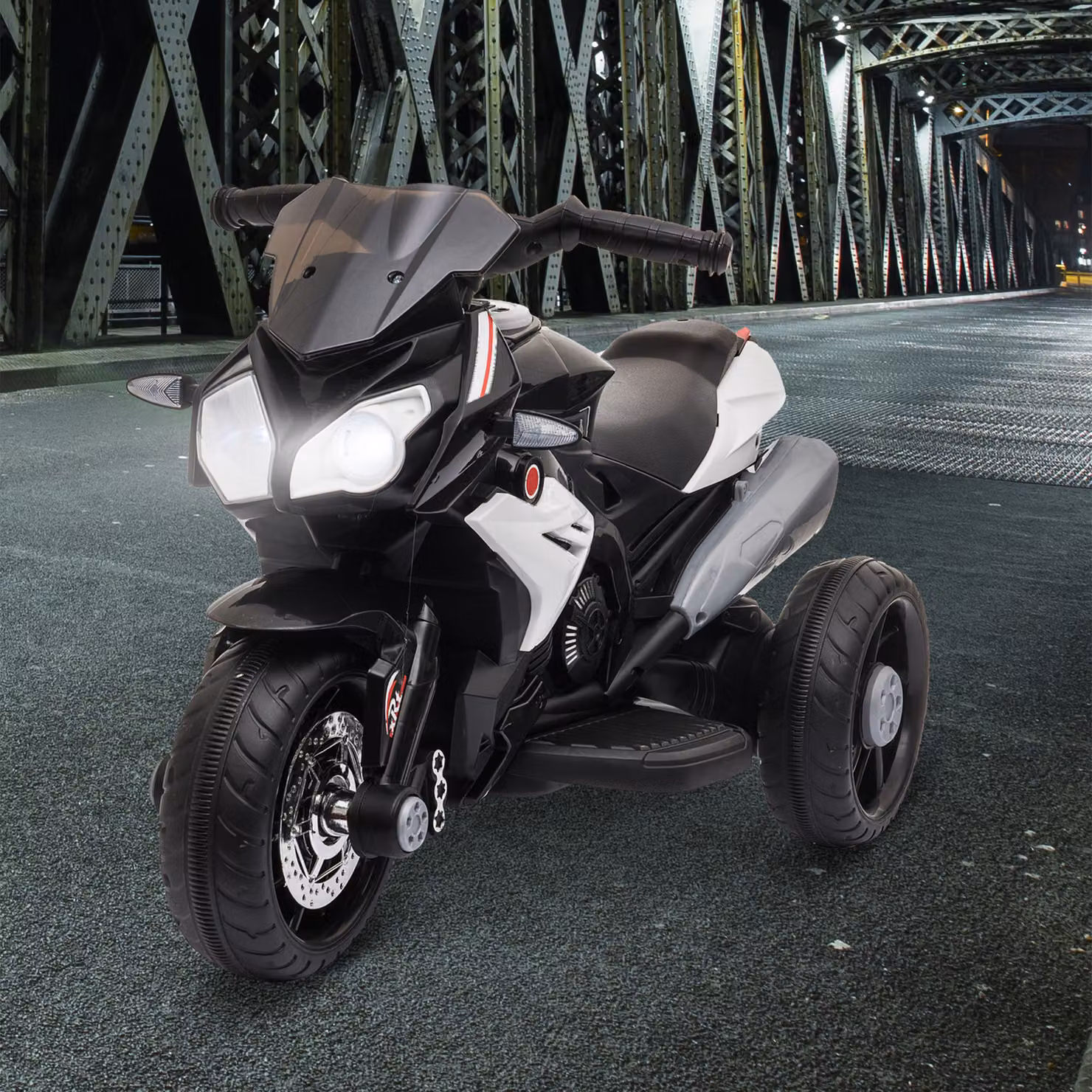 Moto Elettrica per Bambini HOMCOM con Luci e Musica, Batteria 6V, Colore Nero – 2