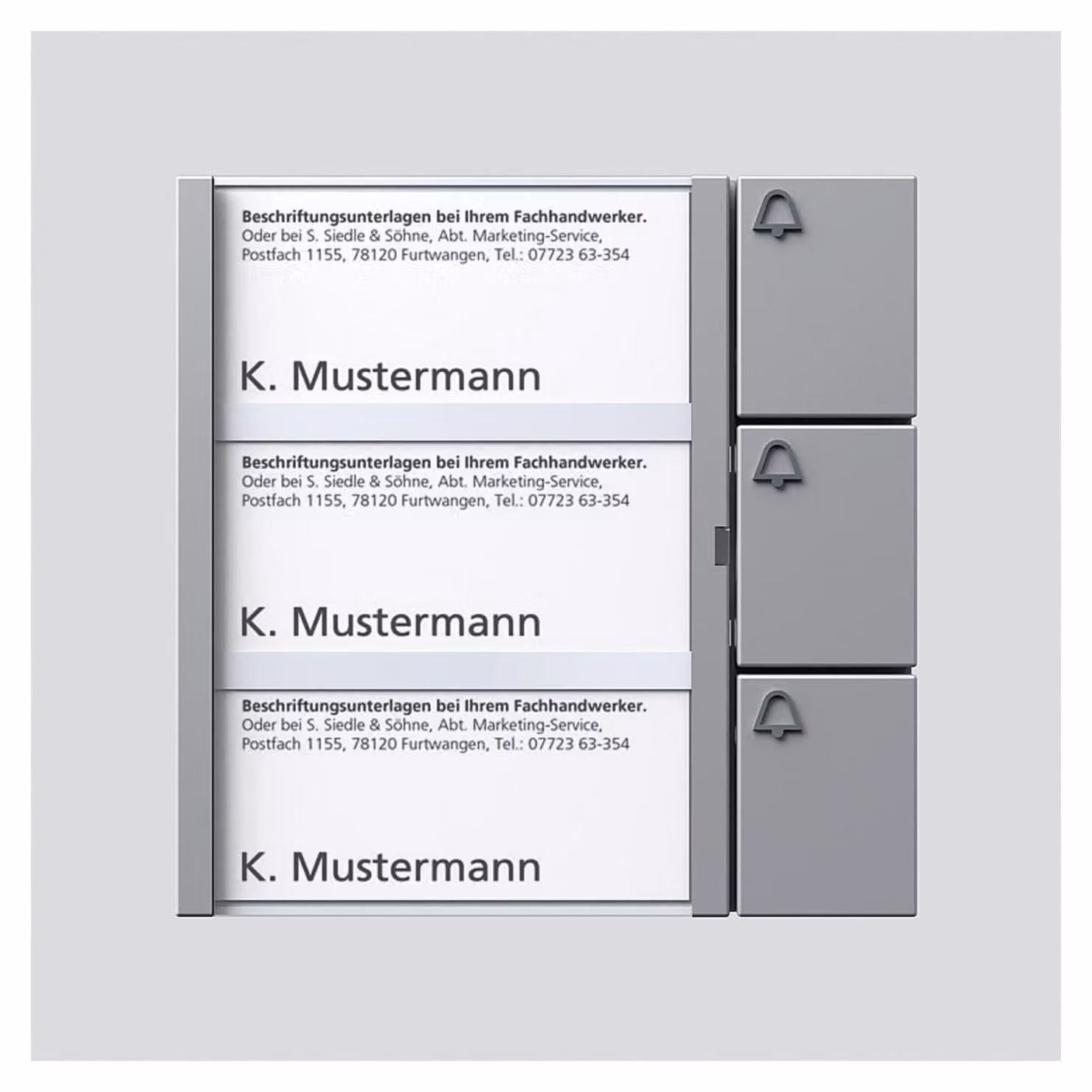 Modulo a pulsante Siedle&Söhne si/met TM 612-3 SM