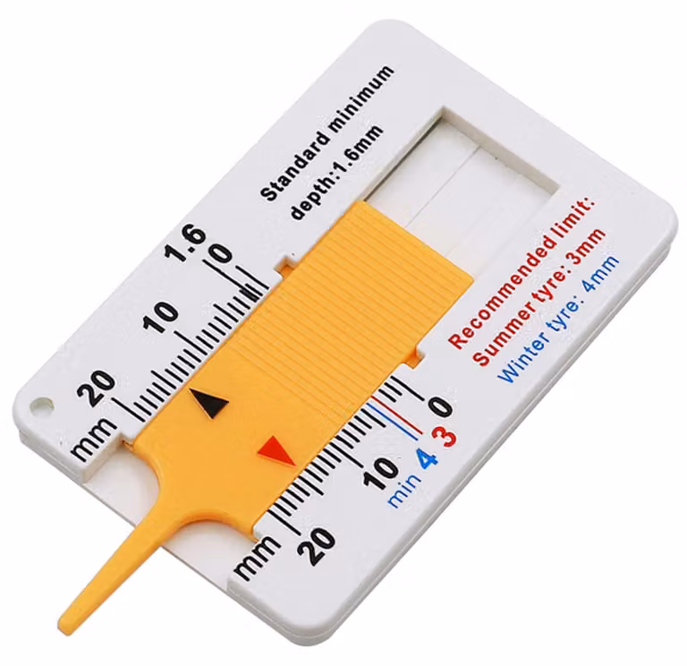 Misuratore di profondità del battistrada - 0-20 mm - Plastica - Portatile
