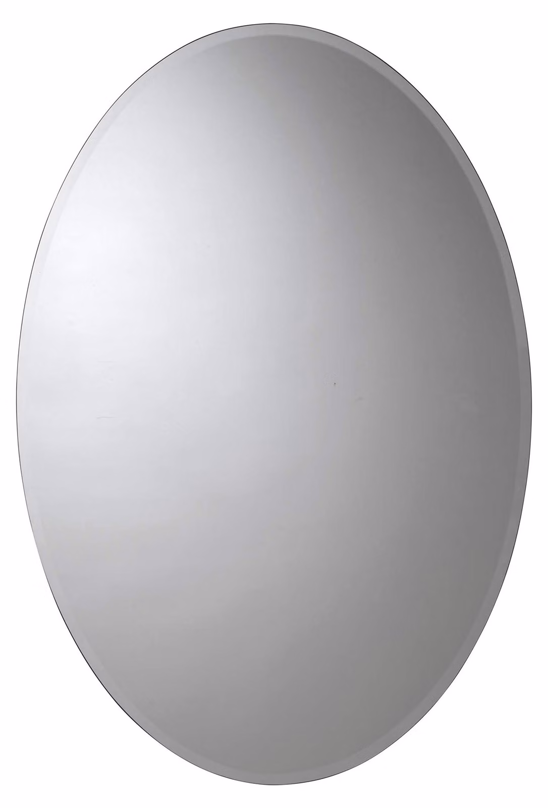 Specchio da bagno ovale, alluminio, 78,7 x 53,3 cm, colore argento