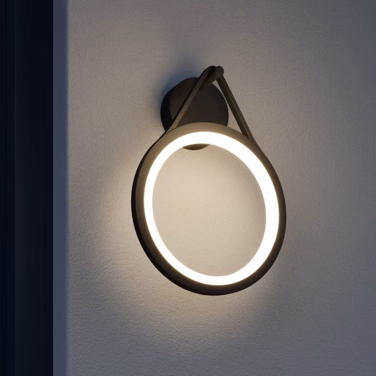 Applique da esterni a LED Mirco Lucande, Nero, Alluminio, Moderno, Applique LED da esterni