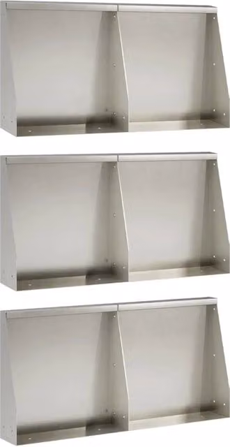 Muro di contenimento 6 pz 40 x 12 x 40 cm Acciaio Inox Argento 3449146