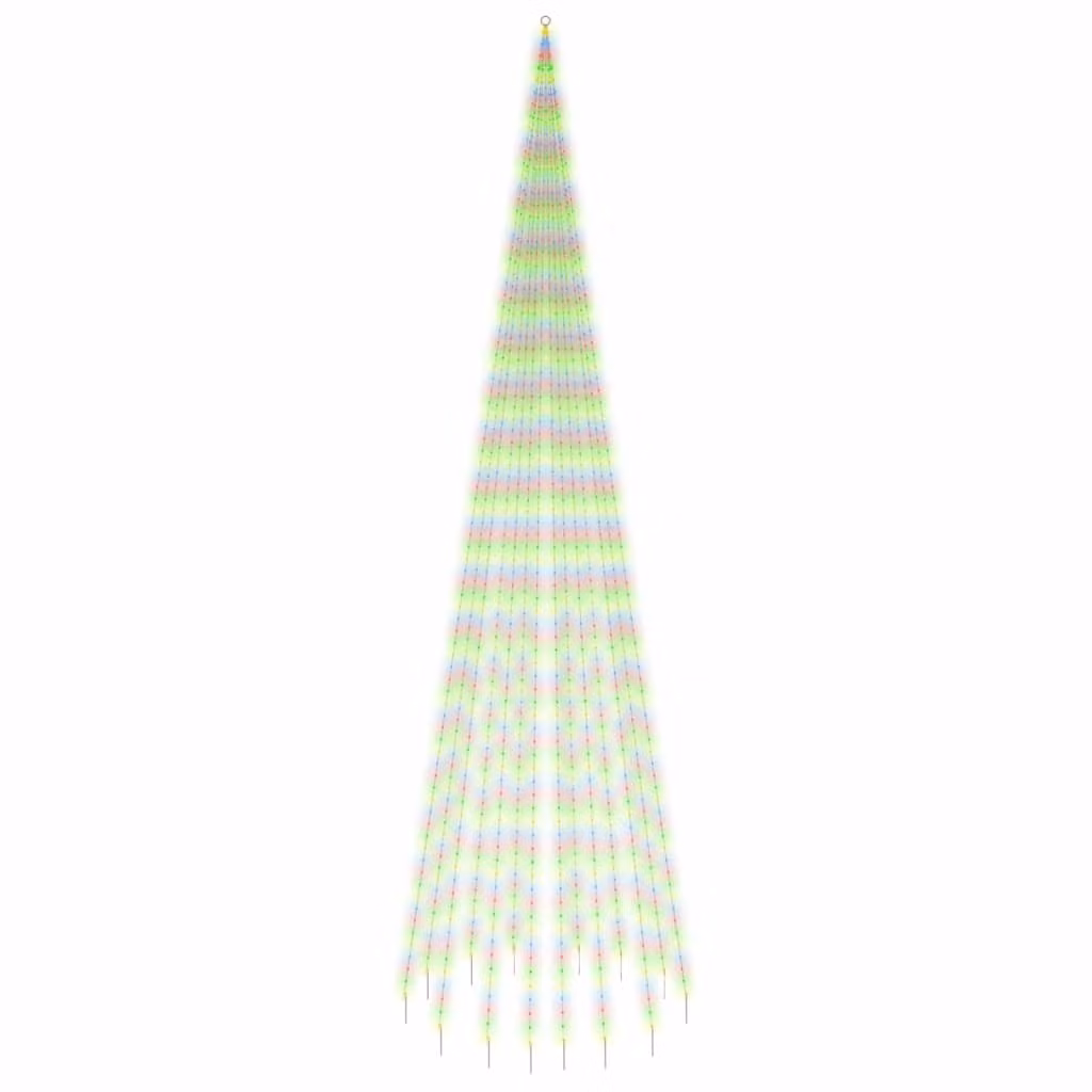 Albero di Natale Pennone Colorato 1134 LED 800 cm