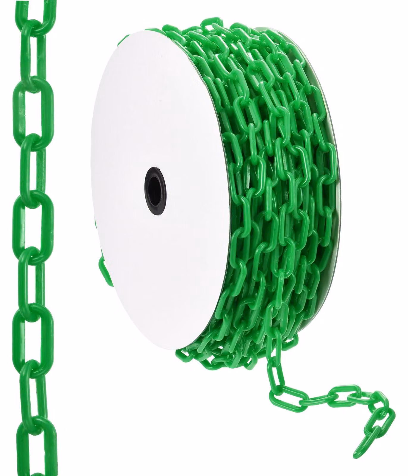 Catena di delimitazione, 30 metri, in plastica, verde, 6 mm, per recinzioni, cantieri, parcheggi