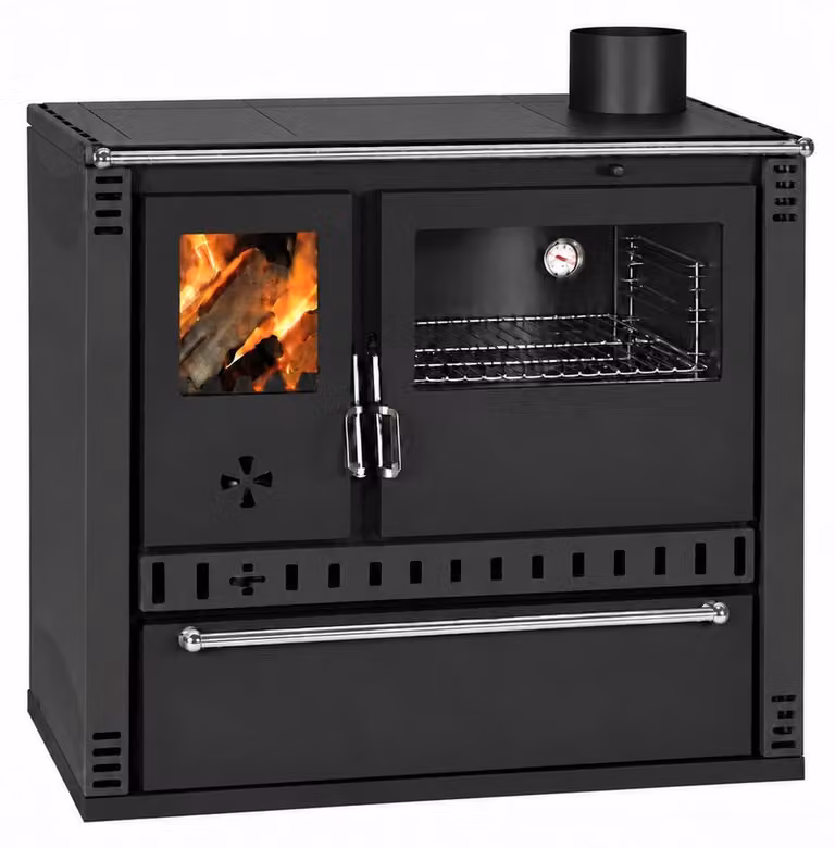 Cucina a legna PRITY GTD FS S DR 10,9 kW, Nero, forno destro