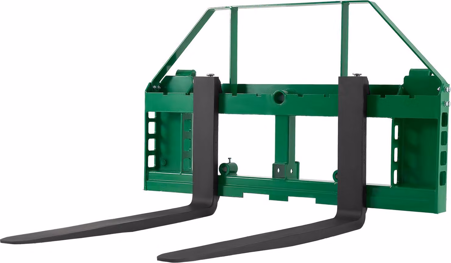 Attacco rapido SucceBuy con capacità di carico di 1814 kg, attacco per telaio a forche per pallet con forche lunghe 915 mm, lame per carrello elevatore, attacco per rimorchio da 5,1 cm e manicotti a lancia, compatibile con trattori JD