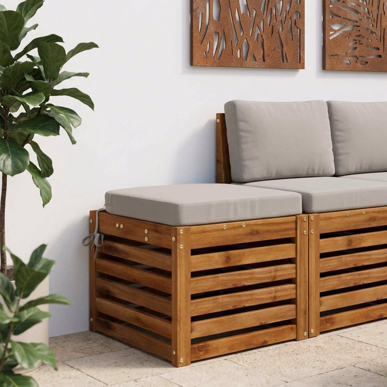 Cuscino per sedile vidaXL SOEST in schiuma con rivestimento rimovibile lavabile, Bianco o Grigio