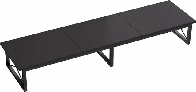 Supporto per monitor da scrivania HOMCOM con scomparti e portaoggetti, nero