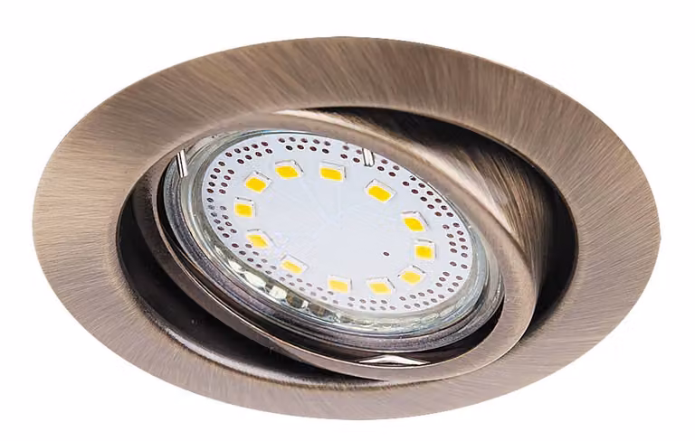 Rabalux 1051 Faretto da soffitto 3 spot Lite, GU10, 3W, 3000K, 240lm, bronzo-argento, rotondo, bianco caldo, classico, ø86mm