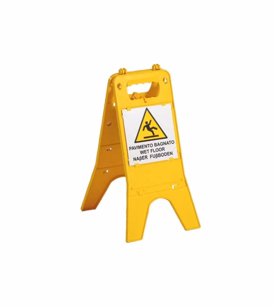 Segnale Pavimento Bagnato - Giallo - 23x57 cm