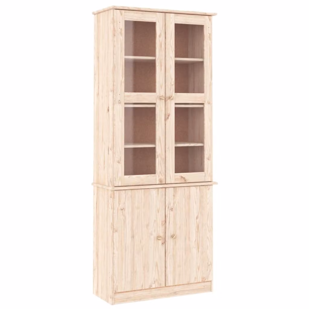 Vetrina ALTA 77x35x186,5 cm in Legno Massello di Pino