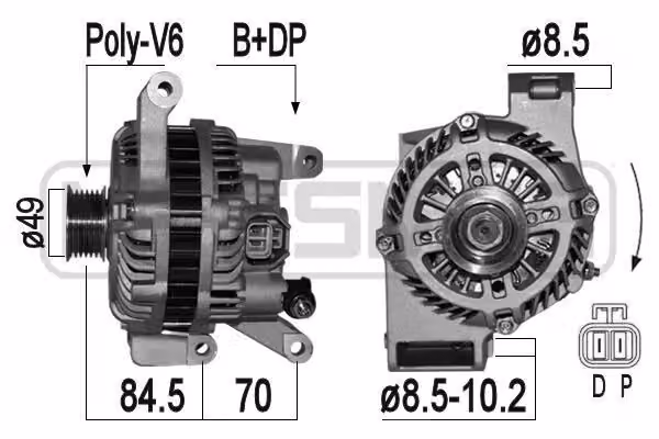 ERA 209358A Alternatore LiMa 90A 14V per MAZDA 5 (CR19) 3 (BK) 5 (CW) 3 berlina (BK)