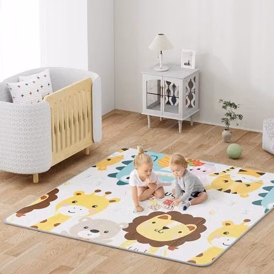 Tappeto da gioco pieghevole per bambini multicolore in schiuma impermeabile e resistente alle macchie L: 200 cm, P: 180 cm, H: 1 cm