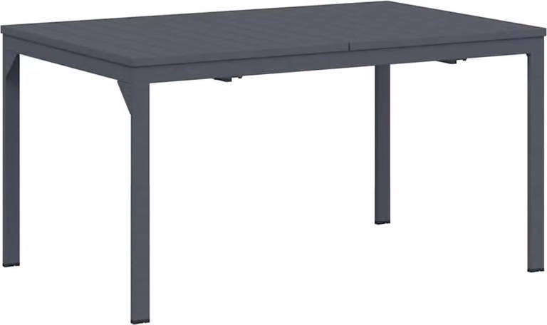 Tavolo da Pranzo da Esterno Antracite 210 x 90 x 73 cm Acciaio