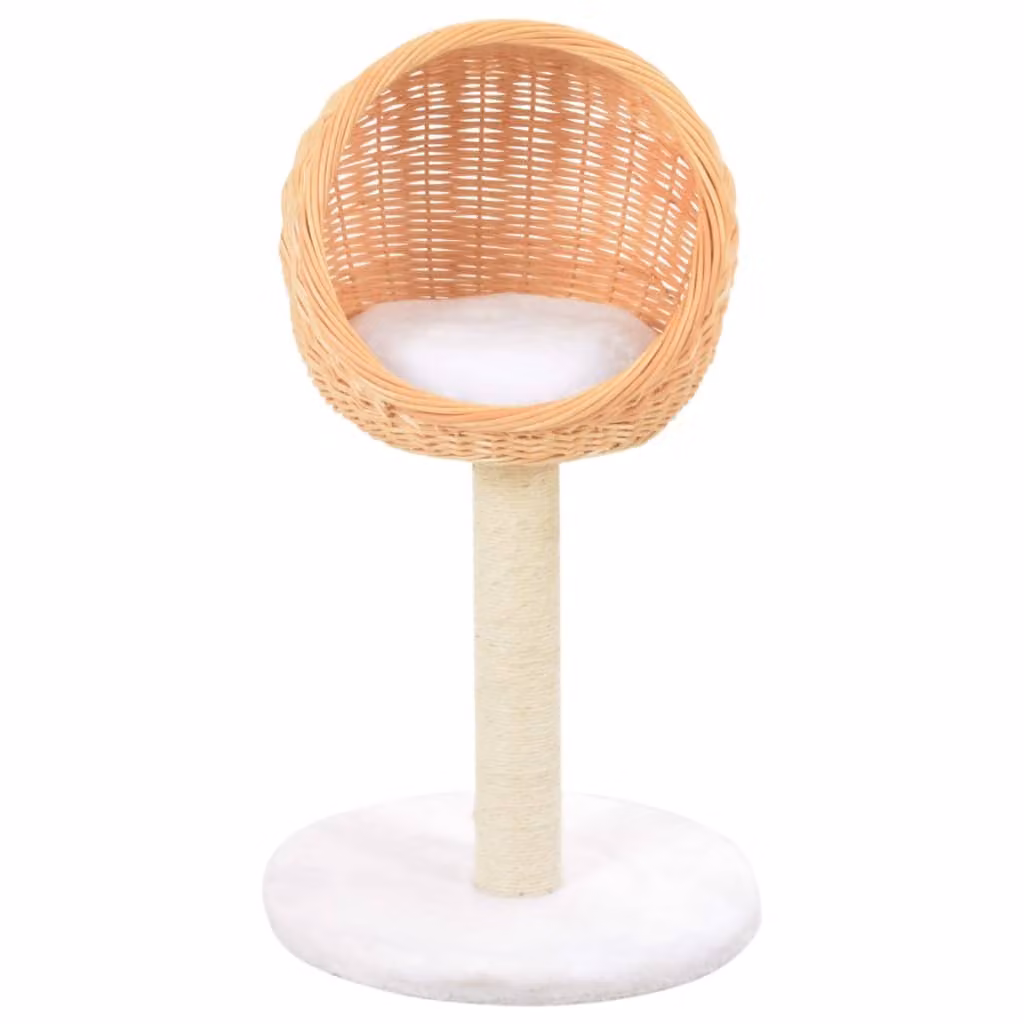 vidaXL Tiragraffi per gatti Sisal Legno di salice naturale