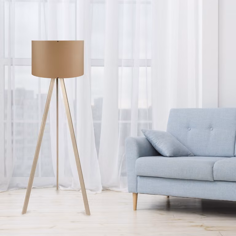 Opviq, AYD-1675, lampade da terra, marrone, MDF, 38 x 38 x 140 cm
