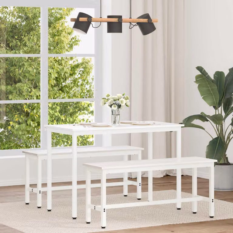 Maison Exclusive - Tavolo da pranzo bianco 110 x 55 x 75 cm Legno di pino massiccio