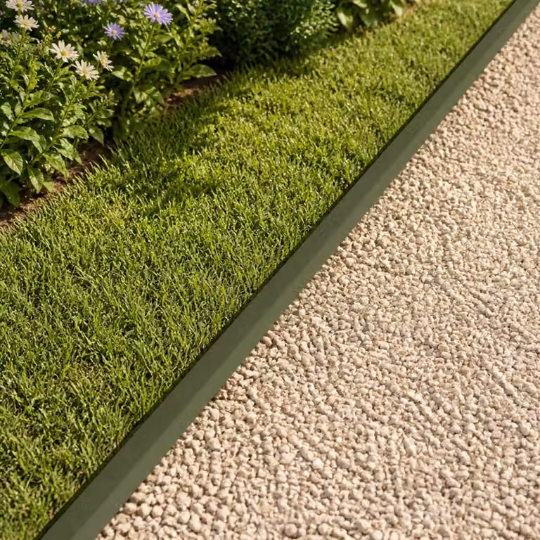 Set di 10 profili di copertura per giardino vidaXL in acciaio verde, L: 100 cm, P: 5 cm, H: 5 cm