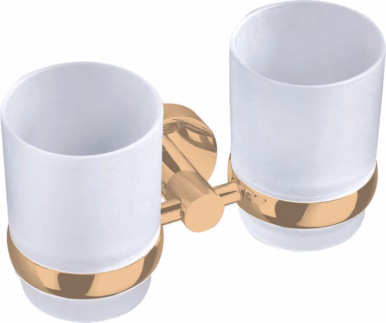 COLORADO - Accessori da bagno Portascopino in vetro, Oro - lucido COA0202Z, RAV Slezák