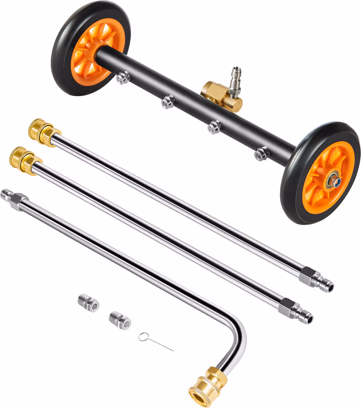 SucceBuy Idropulitrice da 16" per pavimenti, 2 ruote, 2 barre estensibili