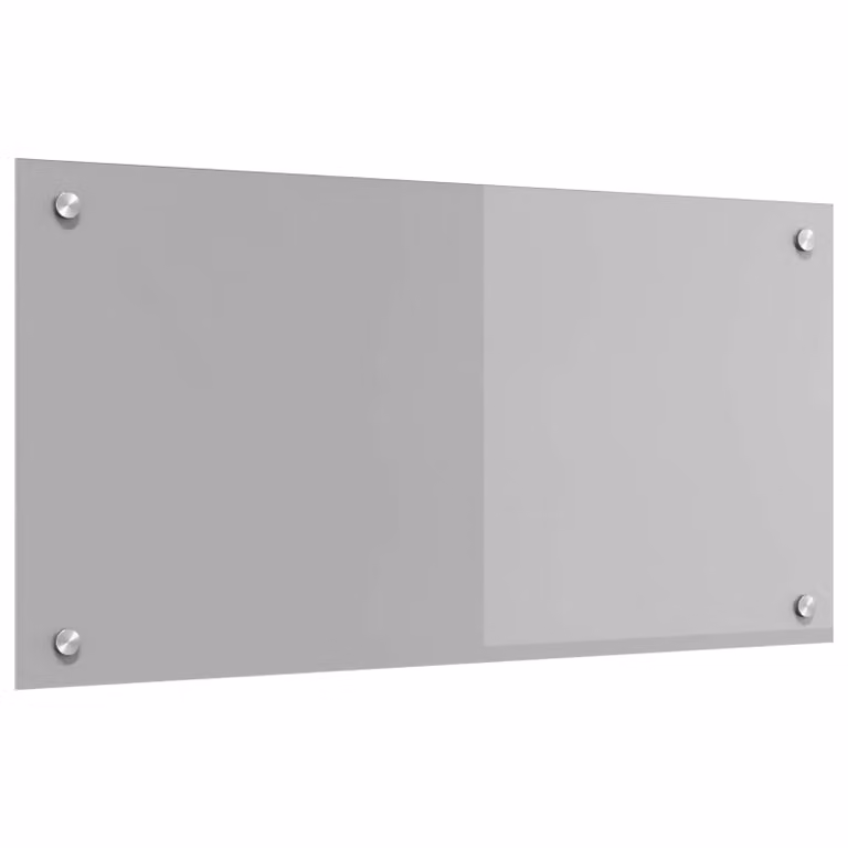 Schienale da cucina vidaXL in vetro temperato Grigio chiaro 80 x 40 cm