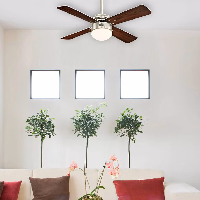 Westinghouse Ventilatore Colosseum con luce Colosseum, dimmerabile, Legno scuro, Soggiorno / Sala da pranzo, Legno, Moderno