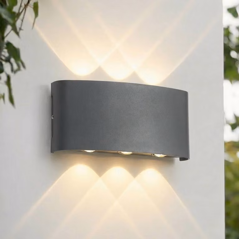 Applique da esterni a LED Ithan Lindby, Nero, Alluminio, Moderno, Applique LED da esterni
