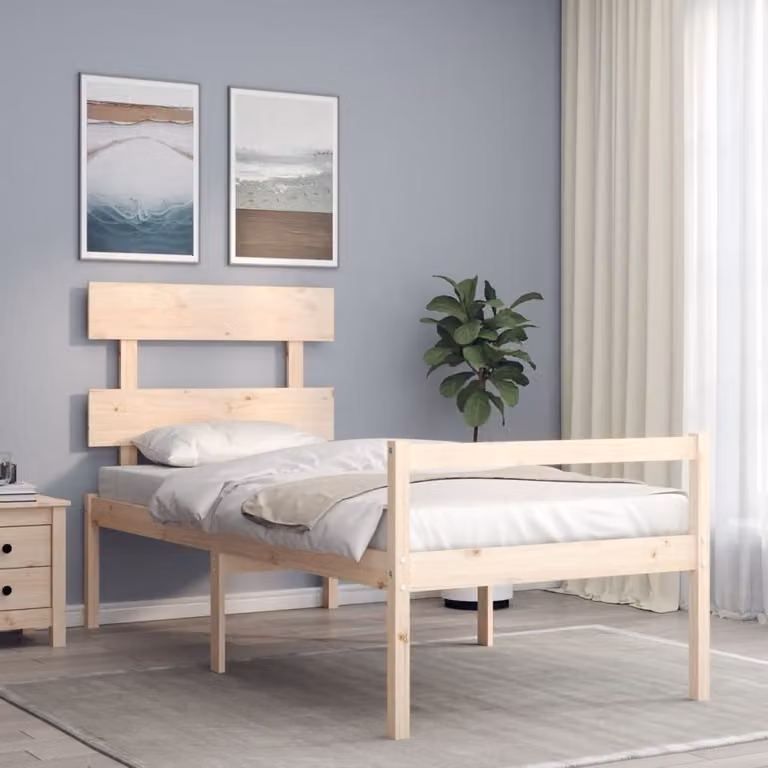 The Living Store Letto senior con testiera in legno massiccio
