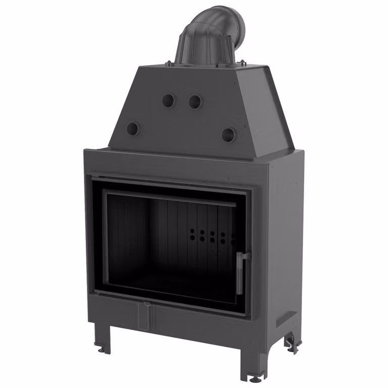 Inserto camino in acciaio KRATKI MBO 15 kW Ø 200 rivestimento nero