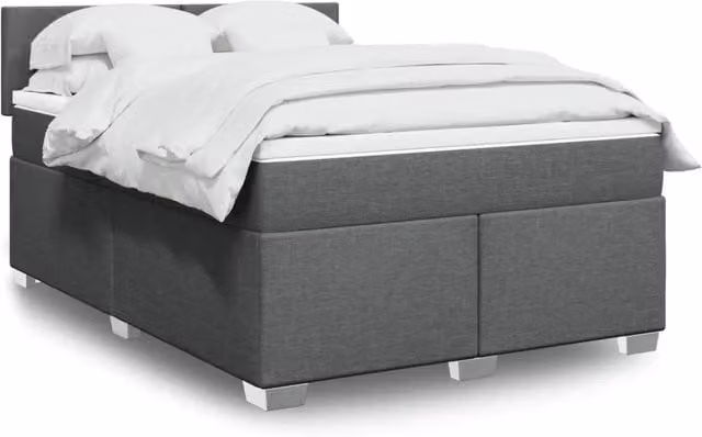 Letto Ibrido con Materasso e Struttura in Legno di Pino vidaXL, Grigio e Bianco, L/P: 160 x 200 cm