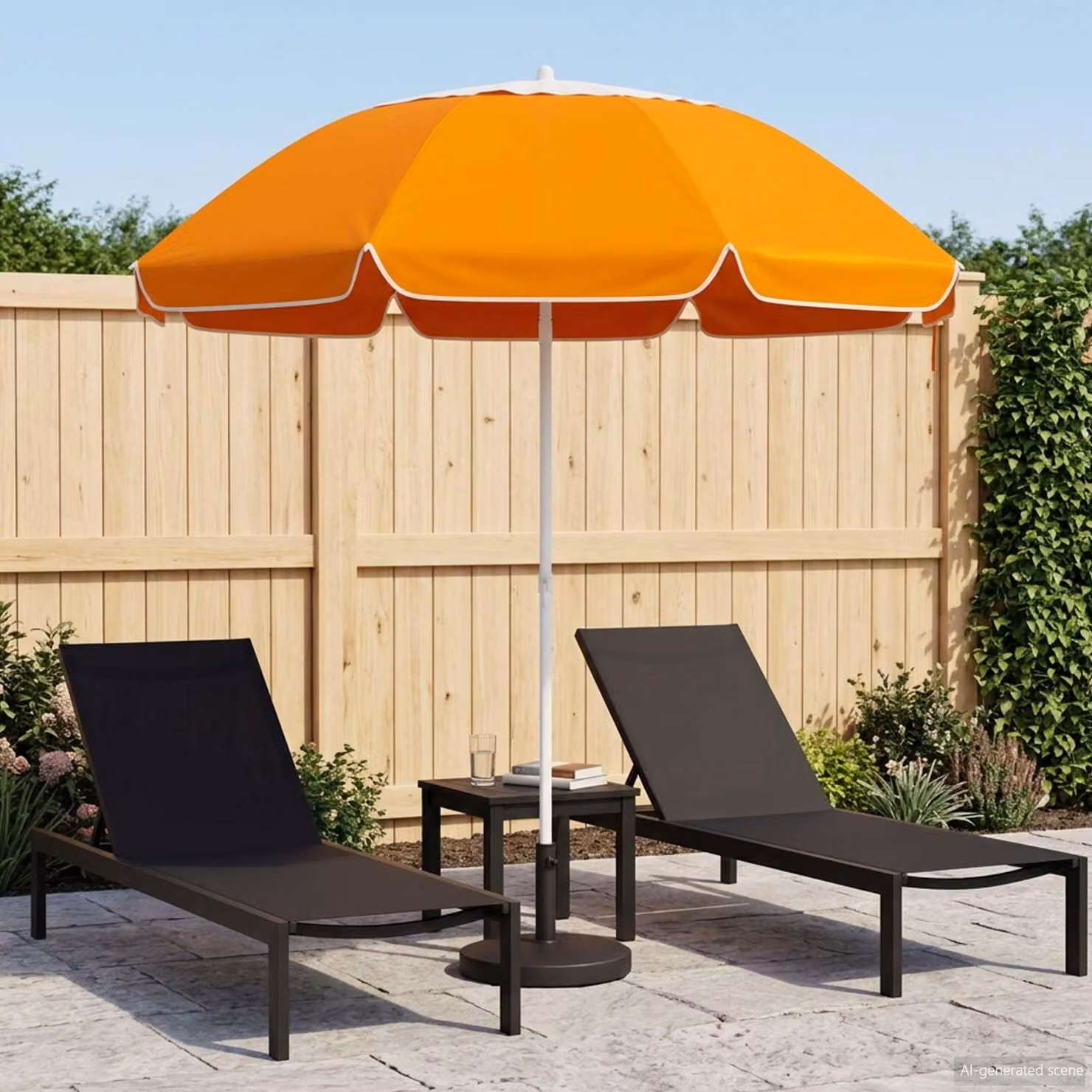 Maison Exclusive - Ombrellone da giardino, 240 cm, poliestere 170T, colore arancione