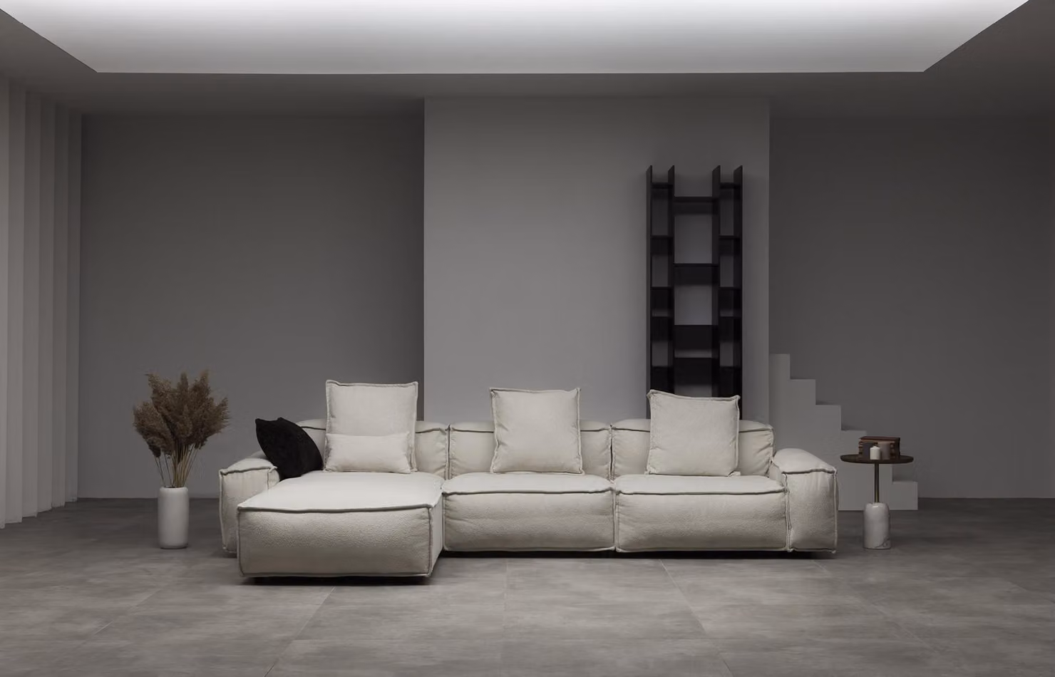 Ecksofa Polster Landhaus Modern Wohnlandschaft Stoff Sofa Couchen Möbel