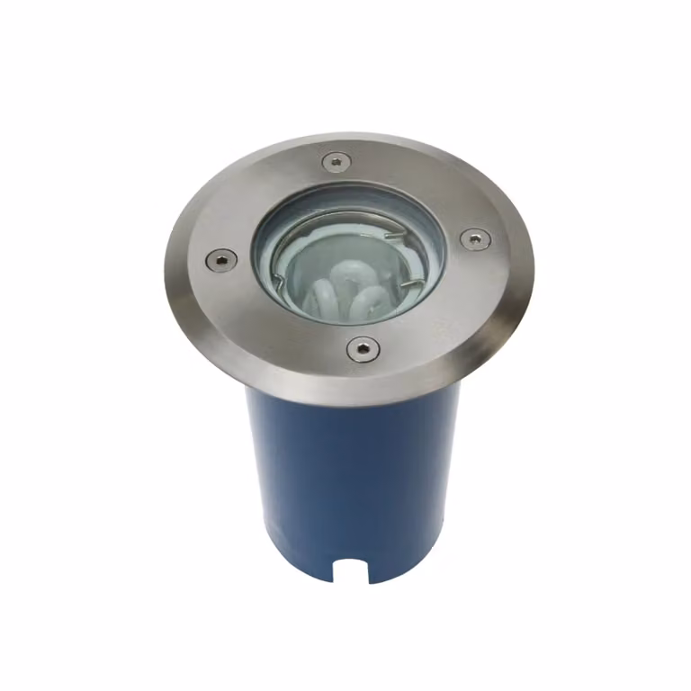 Heitronic Faretto da incasso a terra Potsdam, IP67, rotondo Potsdam, Alluminio / Grigio / Zincato, Acciaio Inox, Moderno, Faretto da incasso da terra
