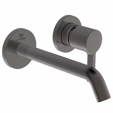 Ideal Standard Joy - Miscelatore da incasso per lavabo, bocca da 180 mm, installazione a 2 fori, Grigio Magnetico A7378A5
