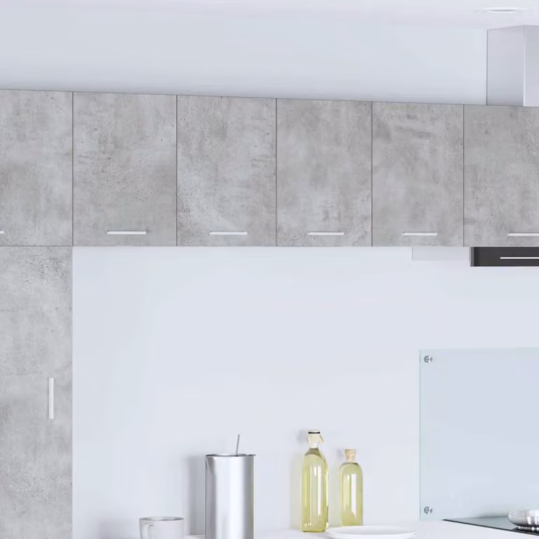 Armadio pensile da cucina moderno vidaXL in MDF, Grigio e Bianco, L 60 cm x P 31 cm x H 40 cm