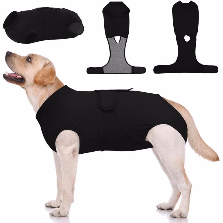 Body per cani post-operatorio, taglia XL, tuta protettiva per cani, colore nero