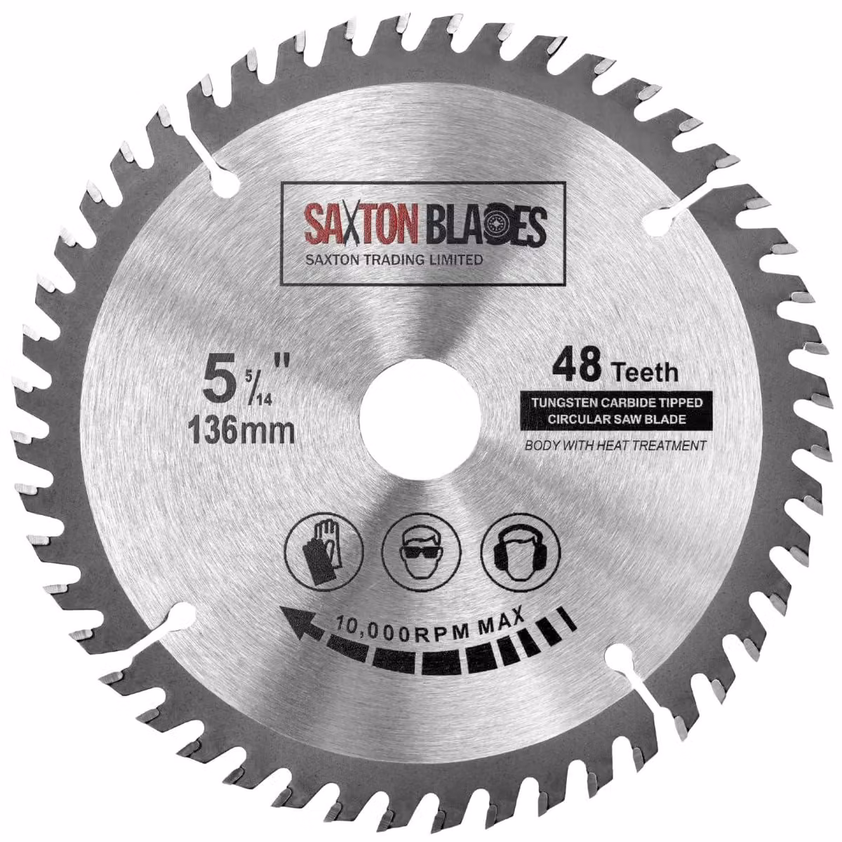 Disco circolare per seghetto TCT, 136 mm x 20 mm (anello da 16 mm), 48 denti