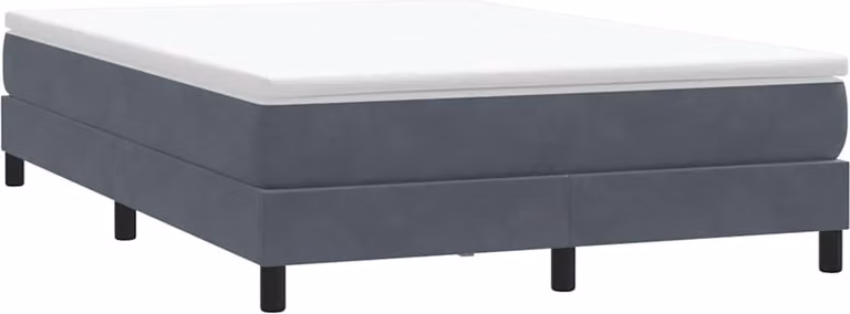 Maison Exclusive - Giroletto Molle senza Materasso Grigio Scuro 140x210 cm Velluto