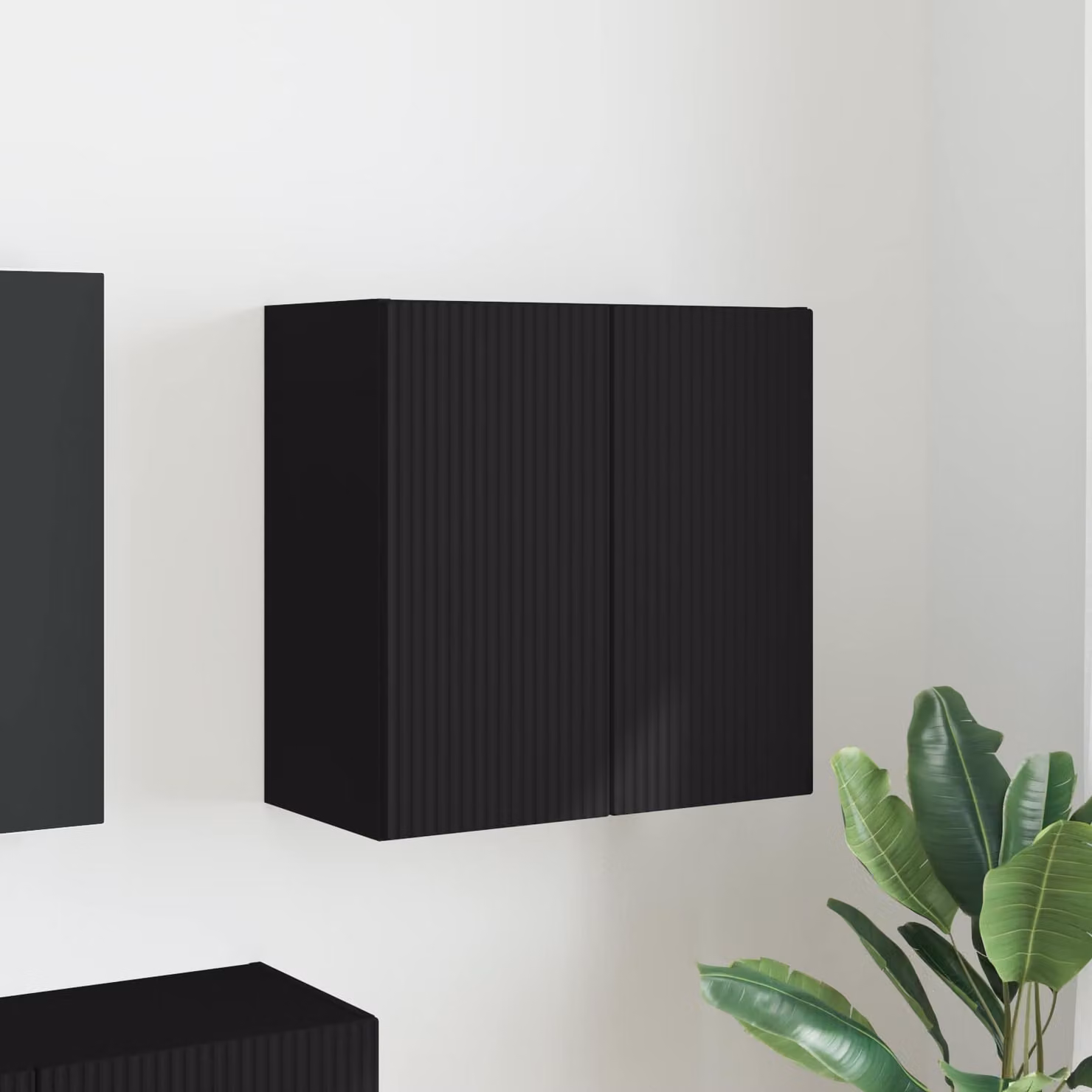 vidaXL Mobile TV da parete 59,5 x 31 x 60 cm Nero Legno ingegnerizzato
