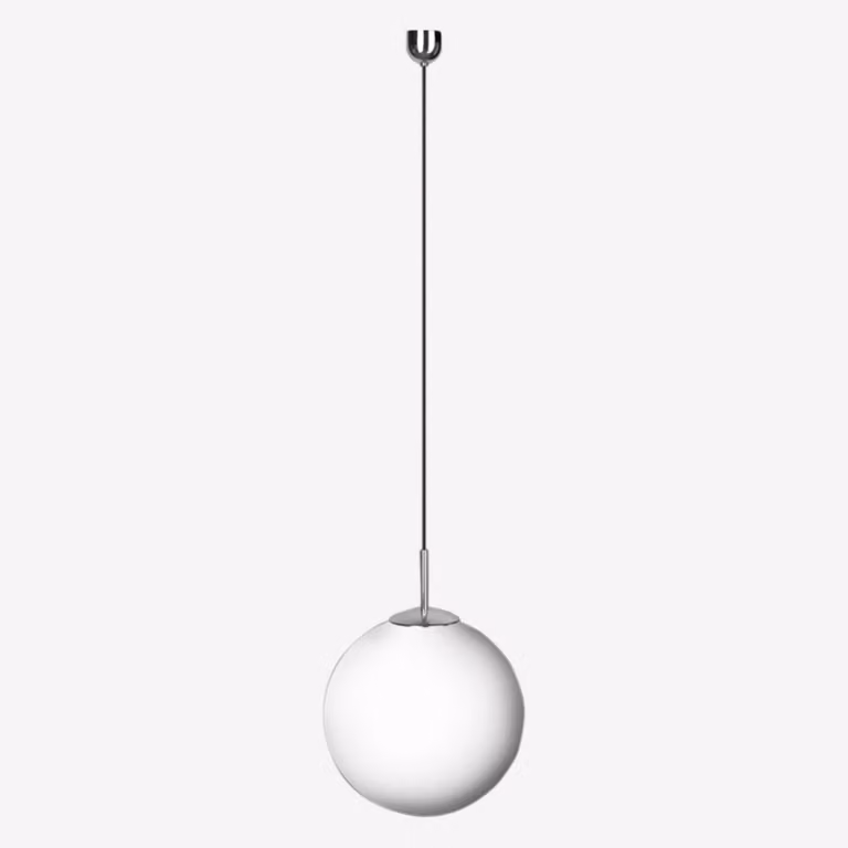 Lampada a sospensione LUCIS POLARIS ZK PE 1x200(140)W E27 in plastica cromata opalina ZK.11.500.80 PE